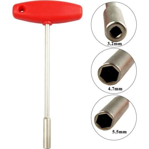 Spoke Wrench, Plastic T-Shaped Socket Bike Built-in Tool Steel Concealed Spoke