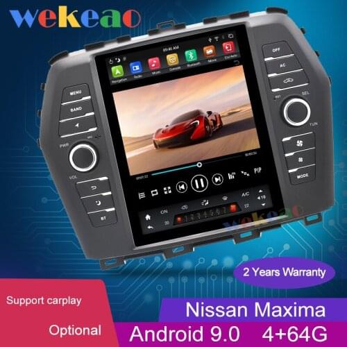 Wekeao 10.4" Vertical Screen Tesla Style 1 Din Android 9.0 Car Radio Automotivo For Nissan Maxima Car Dvd Multimedia Player GPS