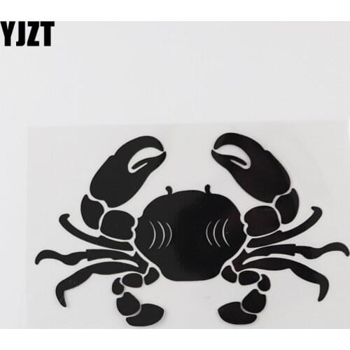 YJZT 15.9CM×9.7CM Personality Marine Crab Animal Bumper Vinyl Car Stickers Motorcycle Racing Decal 13D-0824