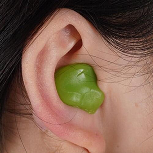 1 box of soundproof silicone mud earplugs soft and comfortable sleep learning noise reduction swimming bathing and water entry