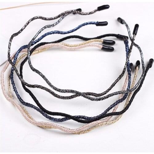 1PC Fashion Women Super Thin Wave Glitter Hairbands Personality Handmade Shiny Metal Colors Headbands Chic Hair Holder Headwear