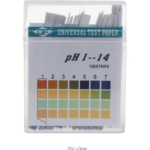 100 Strips 1-14 PH Alkaline Acid Indicator Paper Water Saliva Litmus Testing Kit