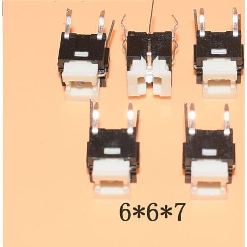20pcs Have a red light 6*6*7 Micro Swich