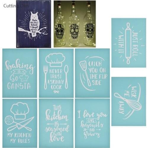 2019 New Silk Kitchen Tools Pattern Screen Printing Stencil For Diy Scrapbooking T Shirts Handmade Accessories Decorative Tools