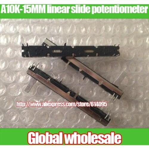 3pcs for Majestic 7.5 cm double-fader fader / A10K-15MM-channel linear slide potentiometer