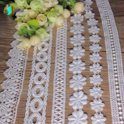 White Hollow Mix Style Water-soluble Lace for Baby Clothing/hat/curtain DIY Decoration Sewing Material Accessory S0639H