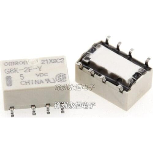FREE SHIPPING 5pcs/LOT Relay G6k-2f-y-5vdc G6k-2f-y-12vdc 2 Open 2 Closed 1a 8 Pins