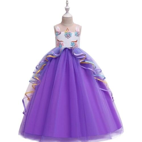 Bridesmaid Sequins Kids Dresses For Girls Costume Gown Girls Childrens Dresses for Party Wedding Clothing Princess Dress 5 12 Y