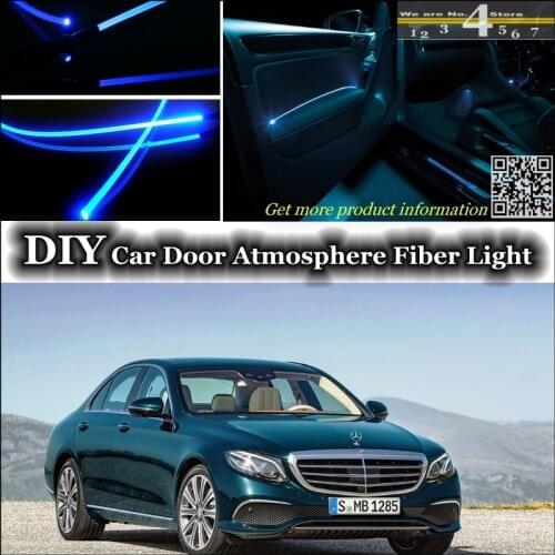 For Mercedes Benz E MB W212 C207 interior Ambient Light Tuning Atmosphere Fiber Optic Band Lights Door Panel illumination Refit
