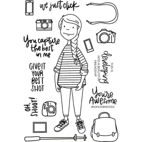 Photographer Transparent Clear Silicone Stamp Seal DIY Scrapbooking photo Album A0413