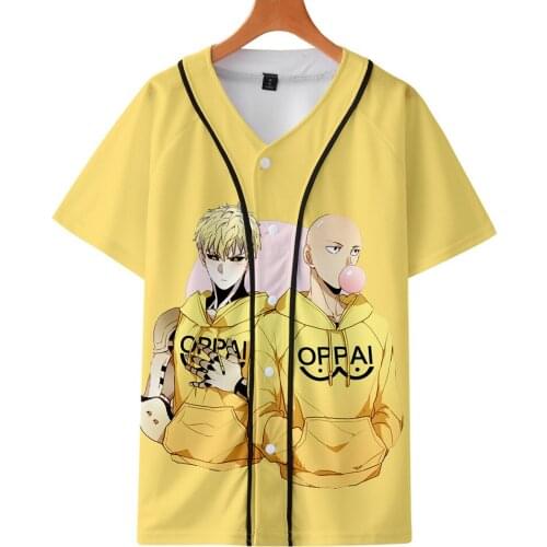 Fashion Design Anime One Punch Man Season 2 3D Baseball T Shirts Men Women Summer Short Sleeve 3D Tees Streetwear Anime Tops