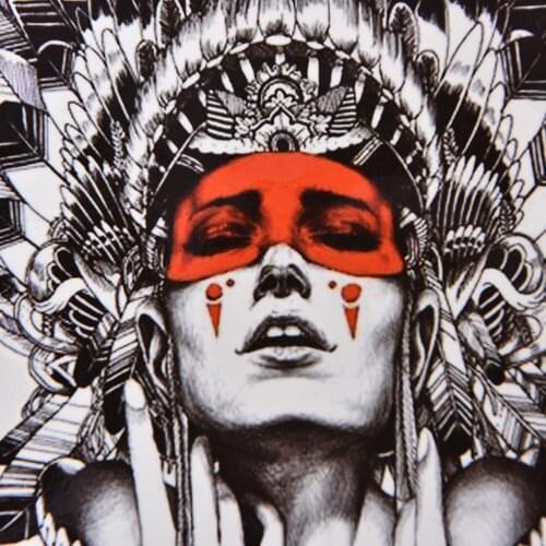 Hot Sale High Quality New Waterproof Sexy Indian Women Temporary Tattoo Large Arm Body Art Tattoos Sticker