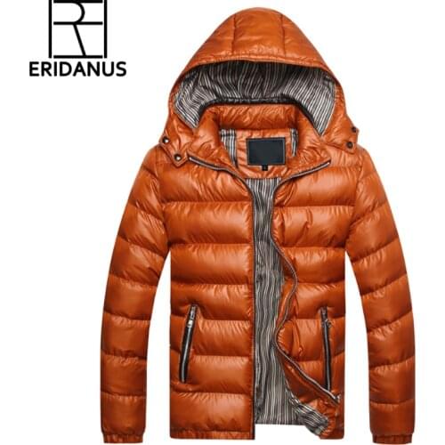 2017 Mens Thick Warm Cotton Solid Coat Fashion Korean Version New Autumn Winter Washed Removable Cap Jackets Big Size 3XL M402