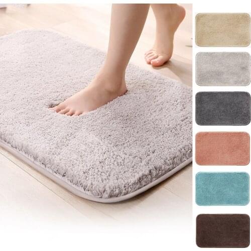 Non-Slip Bath Mats Strong Water Absorption Shower Bathroom Carpets Soft Kitchen Entrance Door Fluffy Rugs Floor Carpet 40x60cm