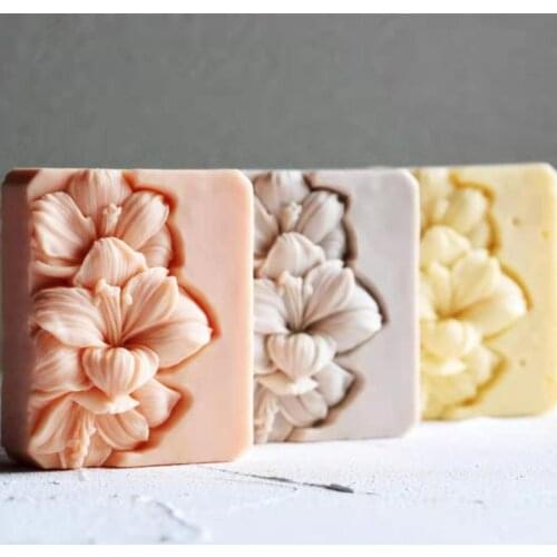 New 3D Flower Silicone Mold for Soap Making Handcraft Candle Wax Molds Aroma Gypsum Resin Decorations Craft Mould