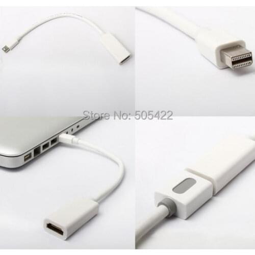 Wholesale Mini Display Port Thunderbolt DP To HDMI Adapter Cable For Mac Macbook Pro Air 100pcs/lot