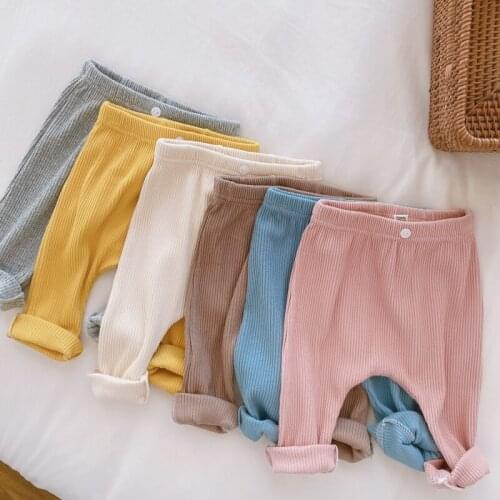3M -4Y Autumn Big PP Pants Boys Girls Baby Casual Stretch Pants Korean Style Western Style Pants Pink