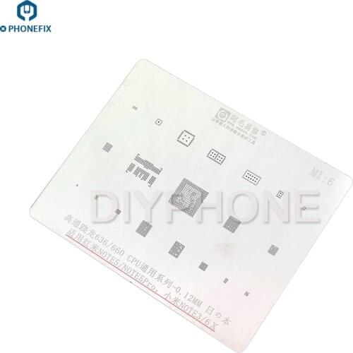 PHONEFIX 0.12MM AMAO Tin Planting BGA Stencil for Xiaomi 6789 Redmi Note2345 Motherboard BGA IC Soldering Repair CPU Plate