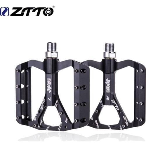 ZTTO Bike flat Pedal DU Bushing Ultralight Bike Pedal Aluminum Alloy XC AM Mountain Road Bike Anti-slip Big foot Bicycle Pedals