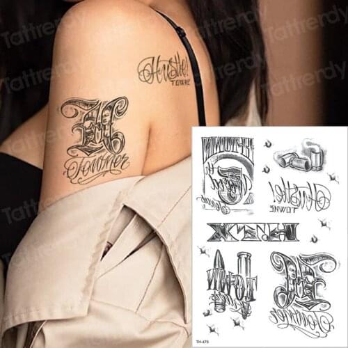 Fake tattoo waterproof temporary tattoo sticker back hand tattoo for women men arm tattoos sleeves black tatoo sexy girl tatto