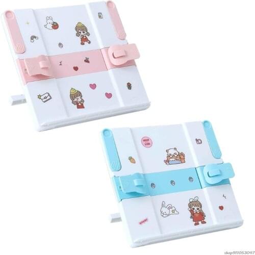 Portable Folding Bookend Stand Non-slip Reading Book Stand Rack Folding Notebook Holder for Primary School Student au7wholesales