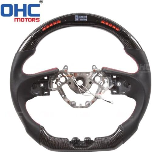 Real Carbon Fiber LED Steering Wheel compatible for Nissan GTR 36