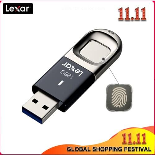100% Original Lexar Fingerprint recognition USB 128GB 64GB 32GB F35 USB 3.1 flash drive 150MB/S high speed Memory stick