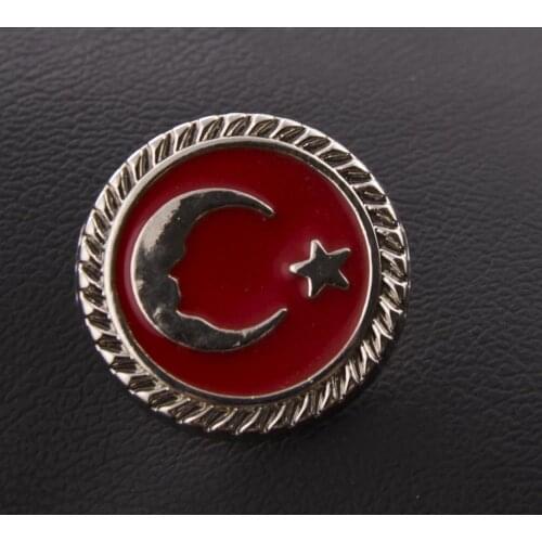 Moon Star Lapel Pin Badge