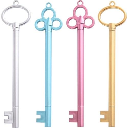 1 Pcs Retro creative retro key shape gel pen black signature pen cute student school supplies office stationery