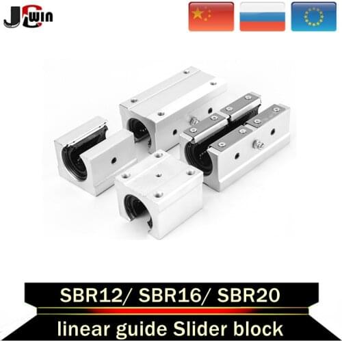 1pcs SBR12/SBR16/SBR20 linear guide Slider block SBR12UU SBR16UU SBR20UU linear Ball Bearing Block open type CNC Router