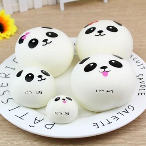 1Pc Squeeze Toys Venting Ball Joke Toy Simulation Silicone PU Soft Cartoon Panda Relief Toy
