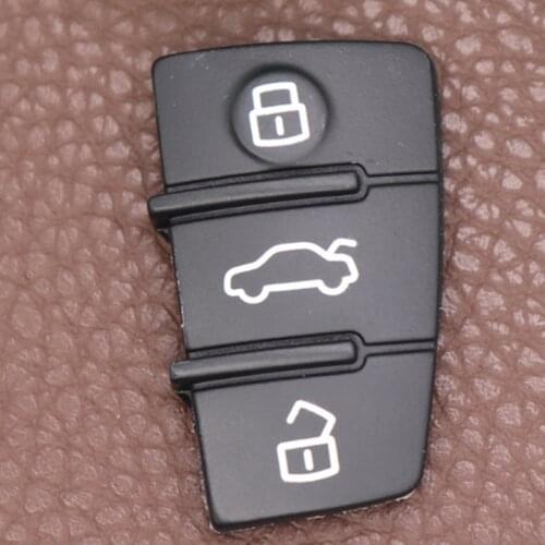 DAKATU Remote Flip Key FOB Shell 3 Button Rubber Pad Replacement for AUDI A2 A3 S3 A4 A6 A6L A8 Q3 TT Quattro