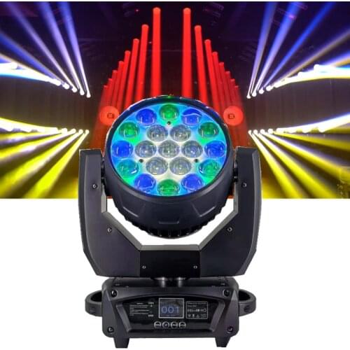 19 Pcs 15W aura Led Moving Zoom Wash Light RGBW Led Zoom Wash Moving light Stage Beam Lights
