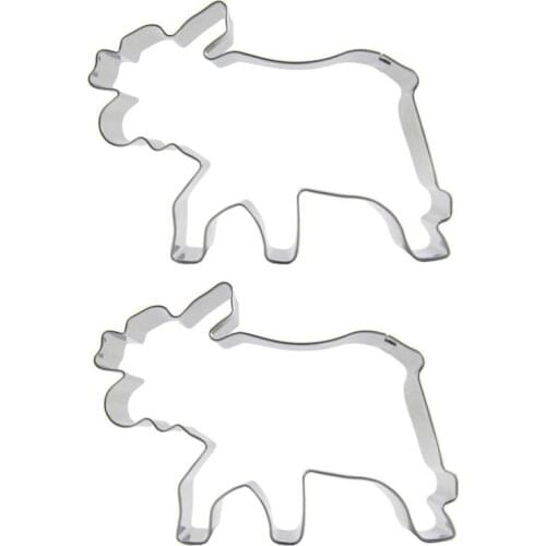 Bull shape 2 piece biscuit cutting molds, baking tools, cake decorating soft candy tools