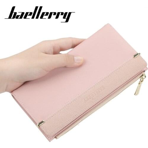 Baellerry Women Wallet Hasp Zipper Long Clutch Ladies Wallet Multifunction Phone Wallets Slim Woman Purse Card Holder Money Bag