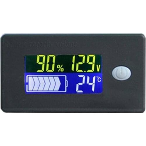 Battery Capacity Indicator Lead Acid Lithium LiFePO4 Car Motorcycle Voltmeter Voltage Gauge 12V 24V 36V 48V