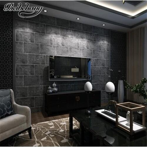 Beibehang Chinese Style Retro Culture Brick Tile Non Woven Wallpaper Living Room Bedroom Background Wall Shop Renovation