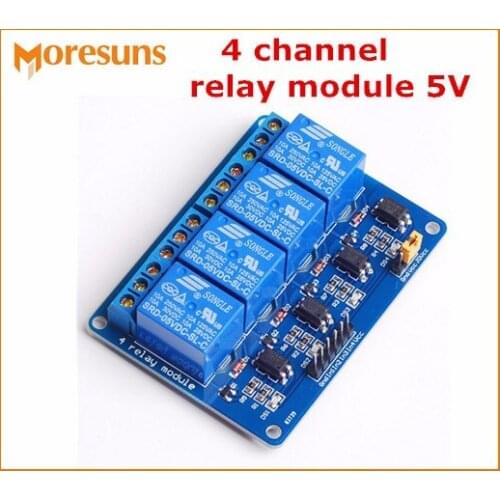 Free Ship 10pcs/lot 5V 4 channel relay module opto-isolator module control board for arduino PIC ARM DSP AVR Raspberry Pi