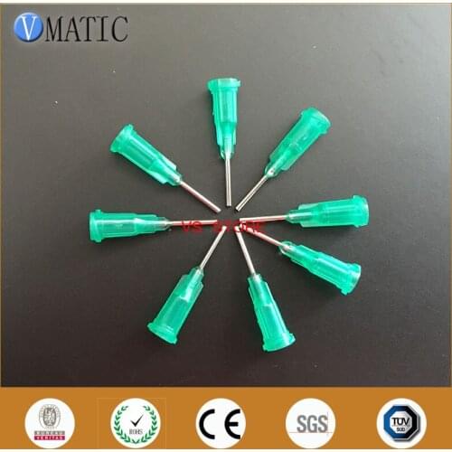 Free Shipping Best Selling 100Pcs Industrial 18G Green Color Dispensing Needles Stainless Steel Tips 1/2 Inch