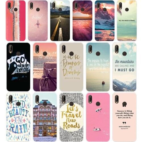 193DD Pink travel does the Soft Silicone Tpu Cover Case for huawei p 20 lite pro y6 2017 mate 10 lite