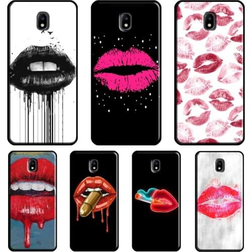 Sexy Red Lips Case For Samsung Galaxy J5 2017 A3 A5 J1 J3 J7 2016 J4 J6 A6 A8 Plus A7 A9 J8 2018 Coque