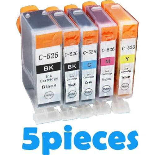5pcs for canon PGI525 CLI526 ink cartridges inkjet PIXMA IP4850 MG5150 MG5250 MG5350 MG6150 MG6250 MX885 MX895 Printers PGI 525