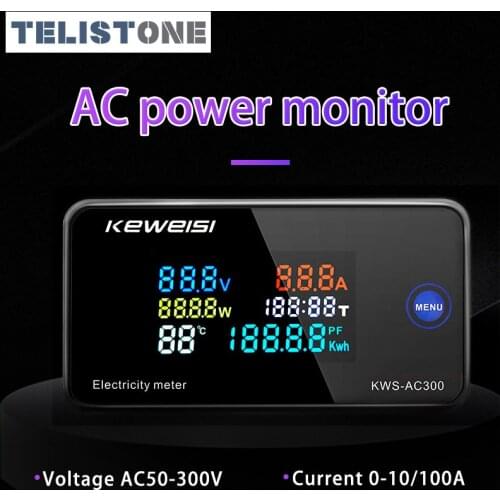 Digital Voltmeter Ammeter Electricity Energy Meter LED Digital AC 50-300V Strong Electric Portable Amperimeter Voltmeter