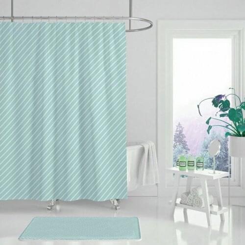 Decorative geometric geometric Christmas bohemian style shower curtain bathroom curtain fabric waterproof polyester