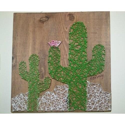 Cactus String Art, Cactus Wall Decor, Cactus Sign, Nail Art, Cactus Gift, Made to Order