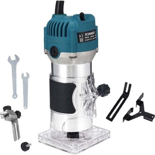 Wood Router Tool Palm Wood Milling Engraving Slotting Trimming Machine Woodworking Edge Roller Guide Electric Trimmer