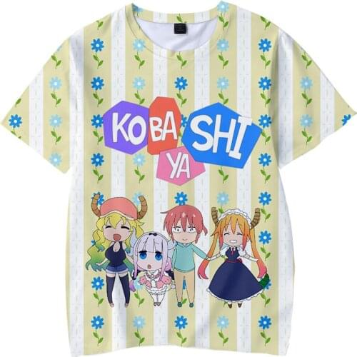 Miss Kobayashis Dragon Maid T-shirts 3D Prints Women Men Fashion Summer Short Sleeve Tshirts Hot Sale Casual Streetwear Clothes