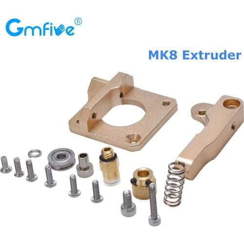 GmFive MK8 Extruder Upgrade Aluminum Block Bowden extruder 1.75mm Filament Reprap Extruder for CR-7 CR-8 CR-10 3D Printer Parts
