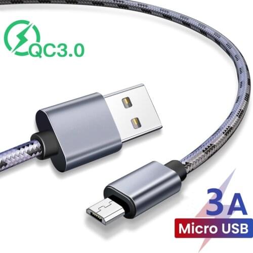 3A Micro USB Cable Fast Charging Micro Cable Quick Charge 3.0 Charger Wire Android Cell Phone Cabo Tablet Smart Devices Line