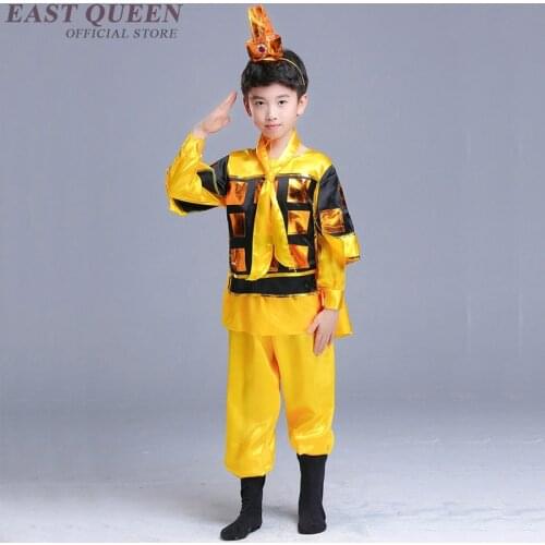 Chinese folk dance costume clothing hanfu girls kids stage wear national ancient traditional Chinese dance costumes FF1121